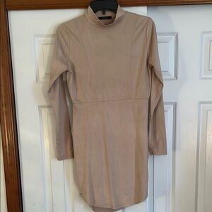 Beige Long Sleeve Dress